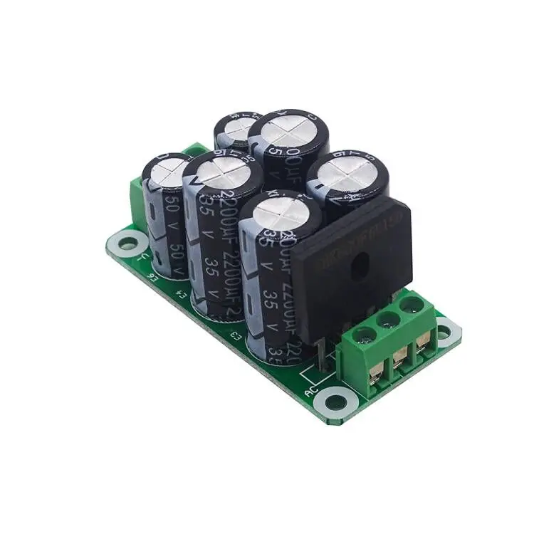 2200uF 35V 3300uF 25V Dual Power Filter Board Module Amplifier Front Stage Positive and Negative Rectification Filter Plate