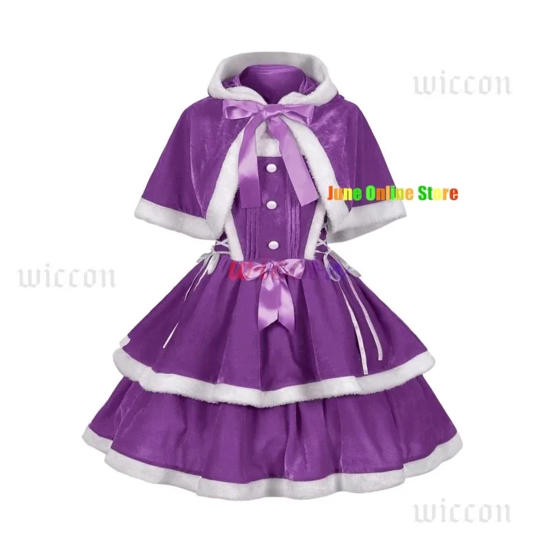

COSda@Christmas Dress For Women Solid Color Waist Fashion Warm Sling Dress Suit With Cloak And Dress Women Santa CostumeCOSda@