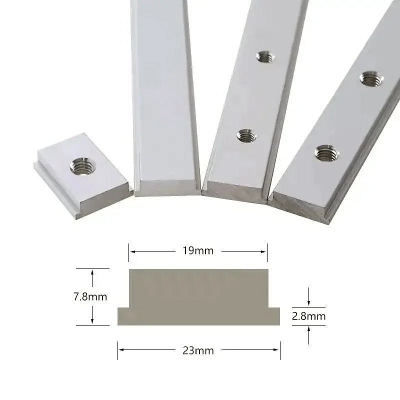 Imagem -03 - Alumínio T-track Slot Slider Barra Deslizante t Slot Nut Jigs Screw Fastener Ferramentas para Trabalhar Madeira 30 tipo 45 tipo 10cm 20cm