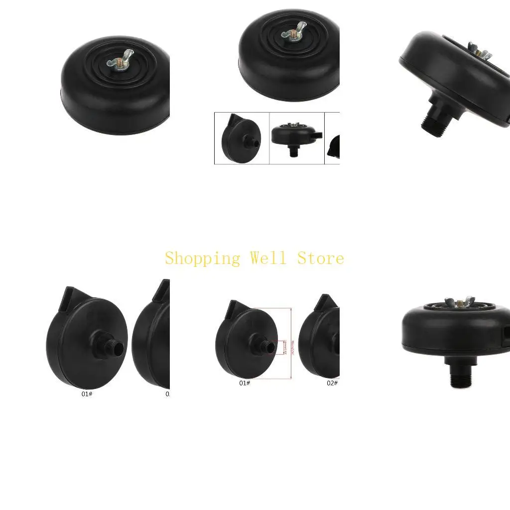 KX4B 16/20mm Black Plastic Male Threaded Exhaust Noise Muffler Air Filter Co