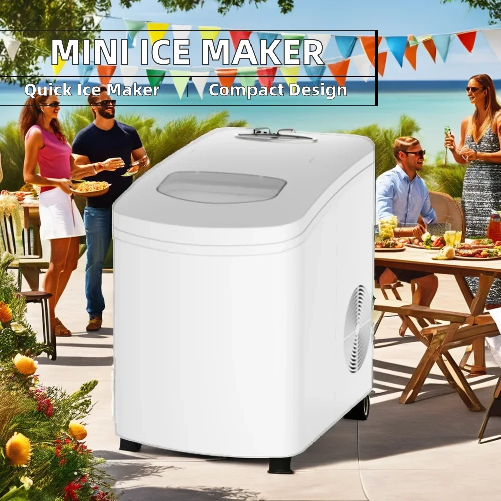 Commercial Mini Automatic Ice Machine for Home and Outdoor Use Plastic Housing for Hotels and Home