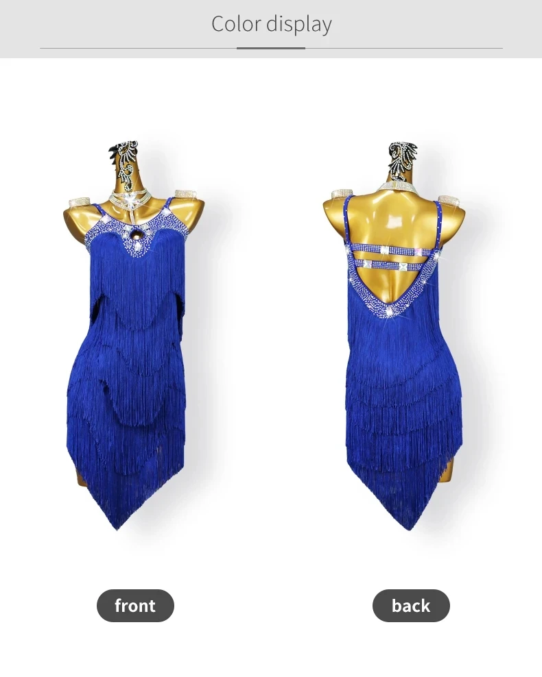 Sexy Lateinamerikanische Tanzkleidung Damen Samba-Partykleid Mädchen Übungsrock 2026 Fransen-Kostüm Prom Midi Tanzkleidung Bühnen-Tanzkleidung – Detail 5