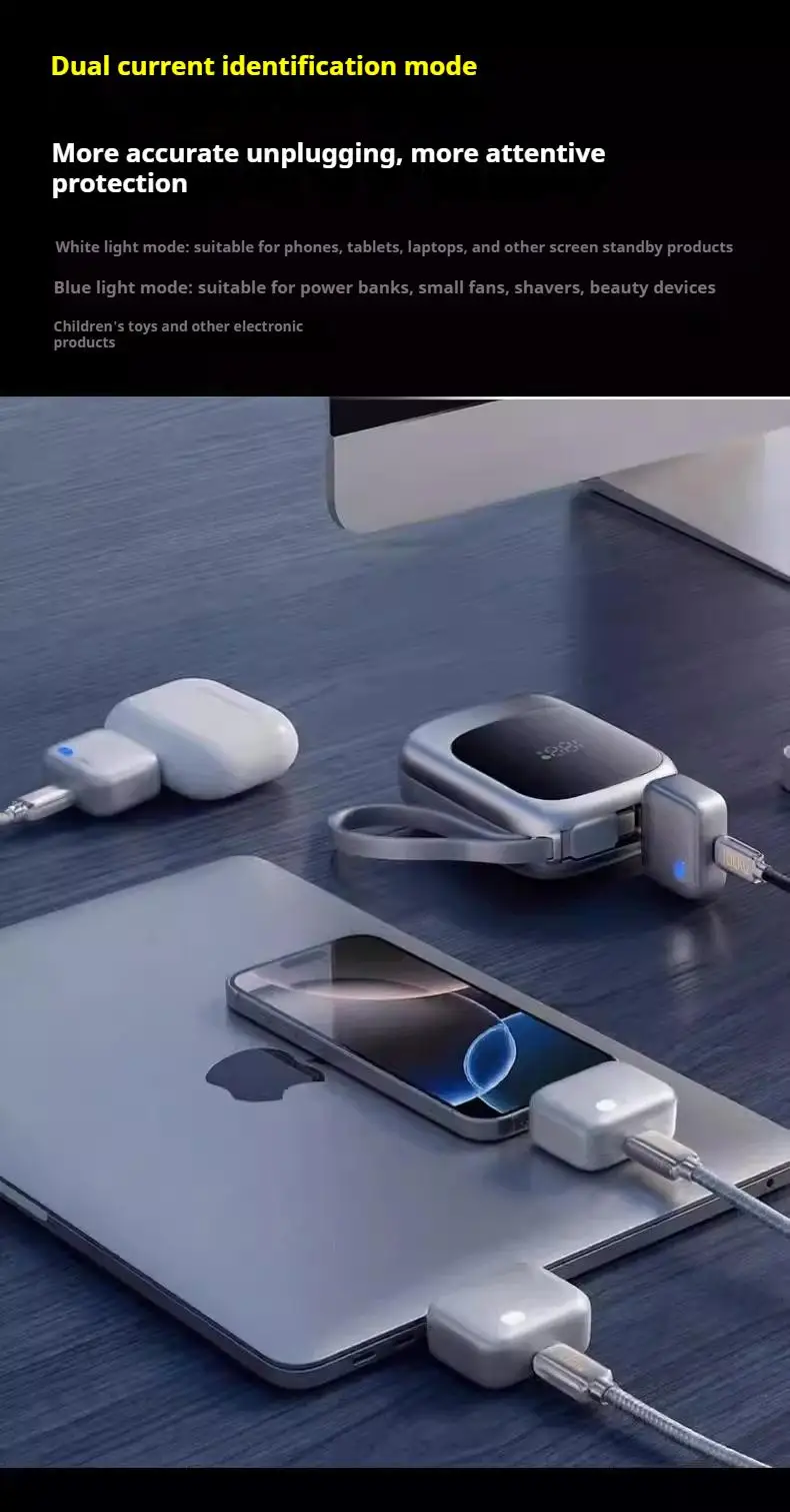 Type-C 140W Physical-Disconnect Battery Guard Anti-Overcharge Protection for Safe Overnight Charging Smart Auto Stop Charging