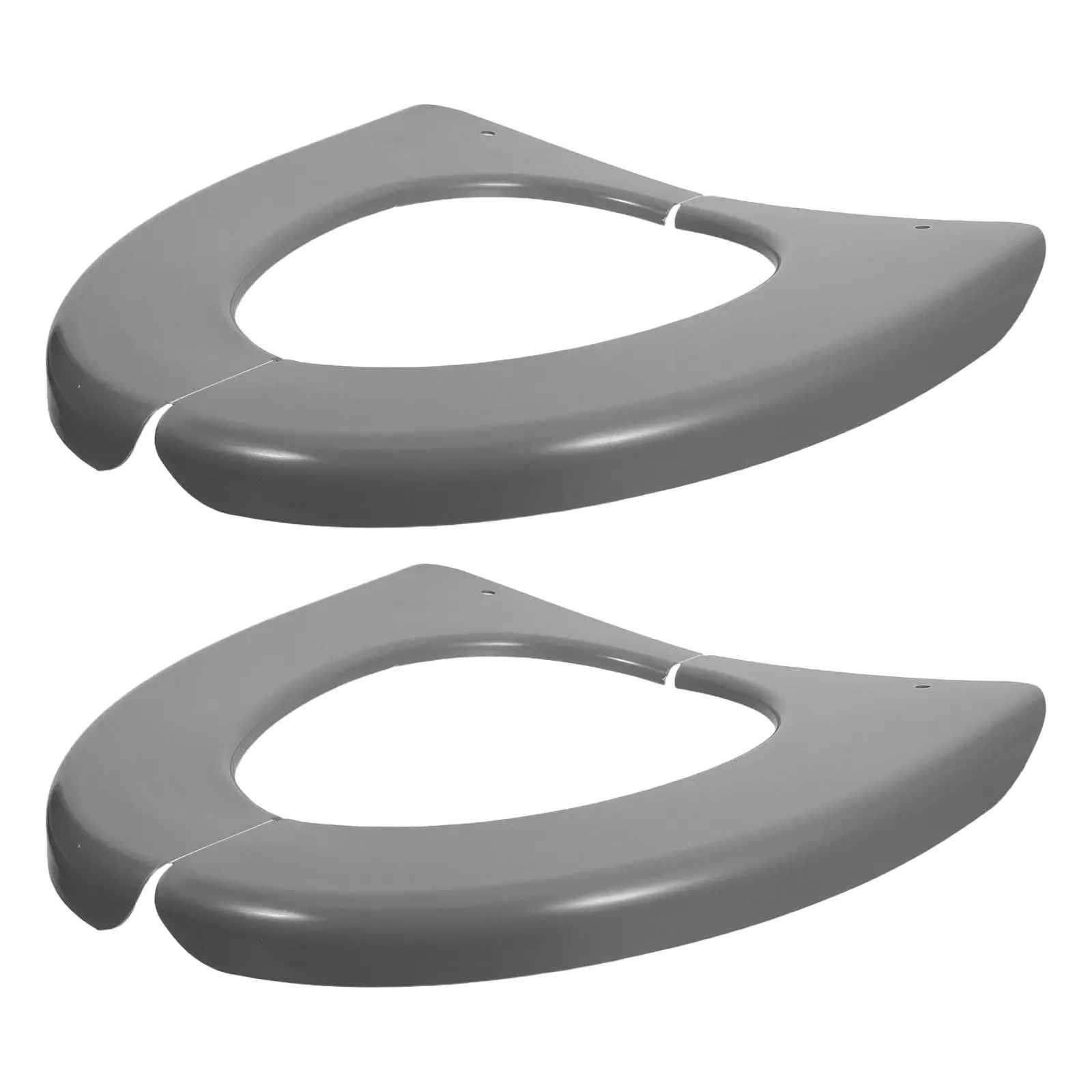 2Pcs Plastic Toilet Seat Cover Universal Fit Reusable Pad for Adults Children Travel Training Camping Hotel Bathroom Comfort