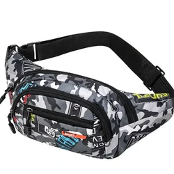 2024 Waterproof Waist Bag Korean-style high-capacity Outdoor Sports Fanny Pouch Canvas Banana Bag Women Men