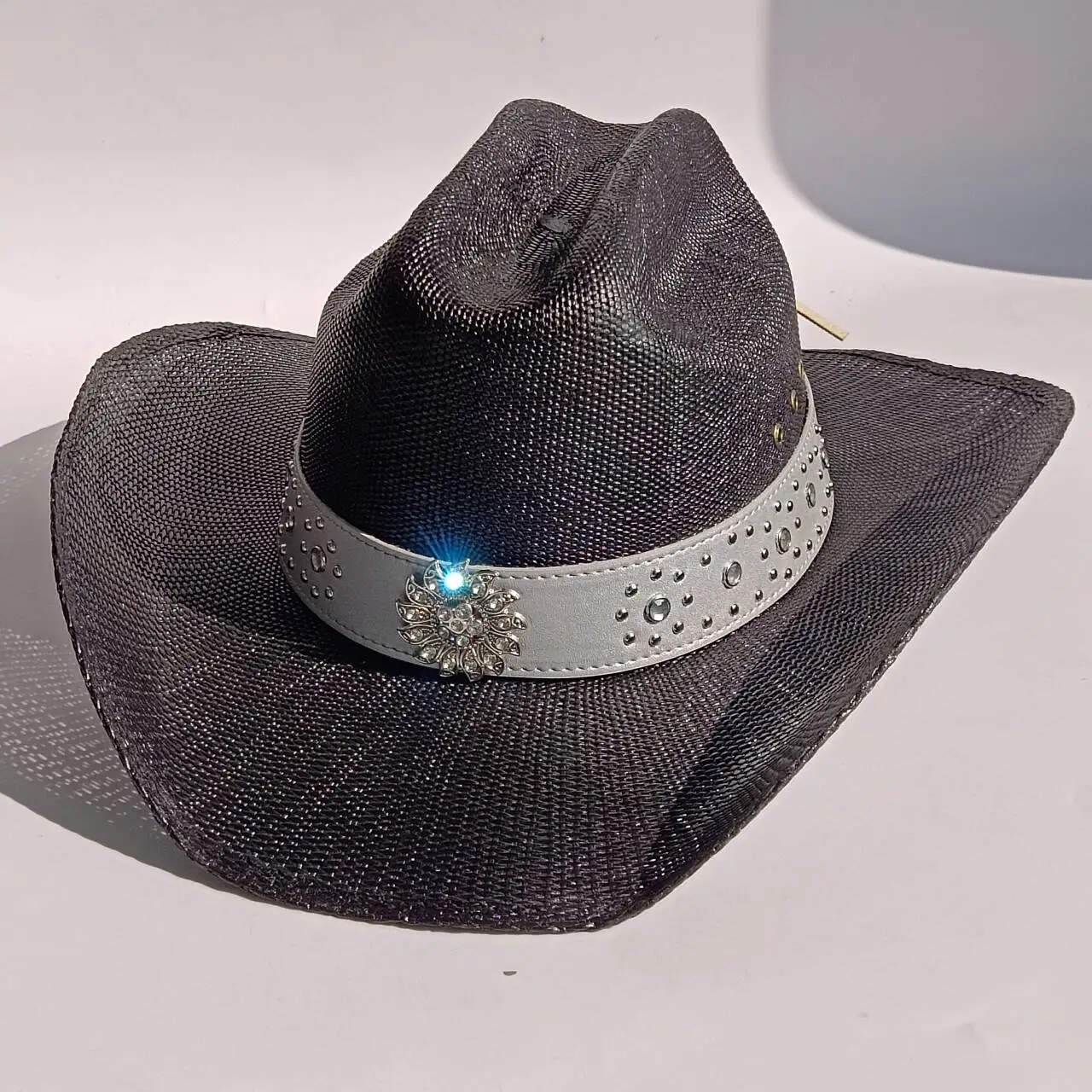 

Stiff Cowboy Straw hat women wide Brim Pasture straw hat cowboy solid Outdoor summer Sun hat Jazz sombrero vaquero hombre