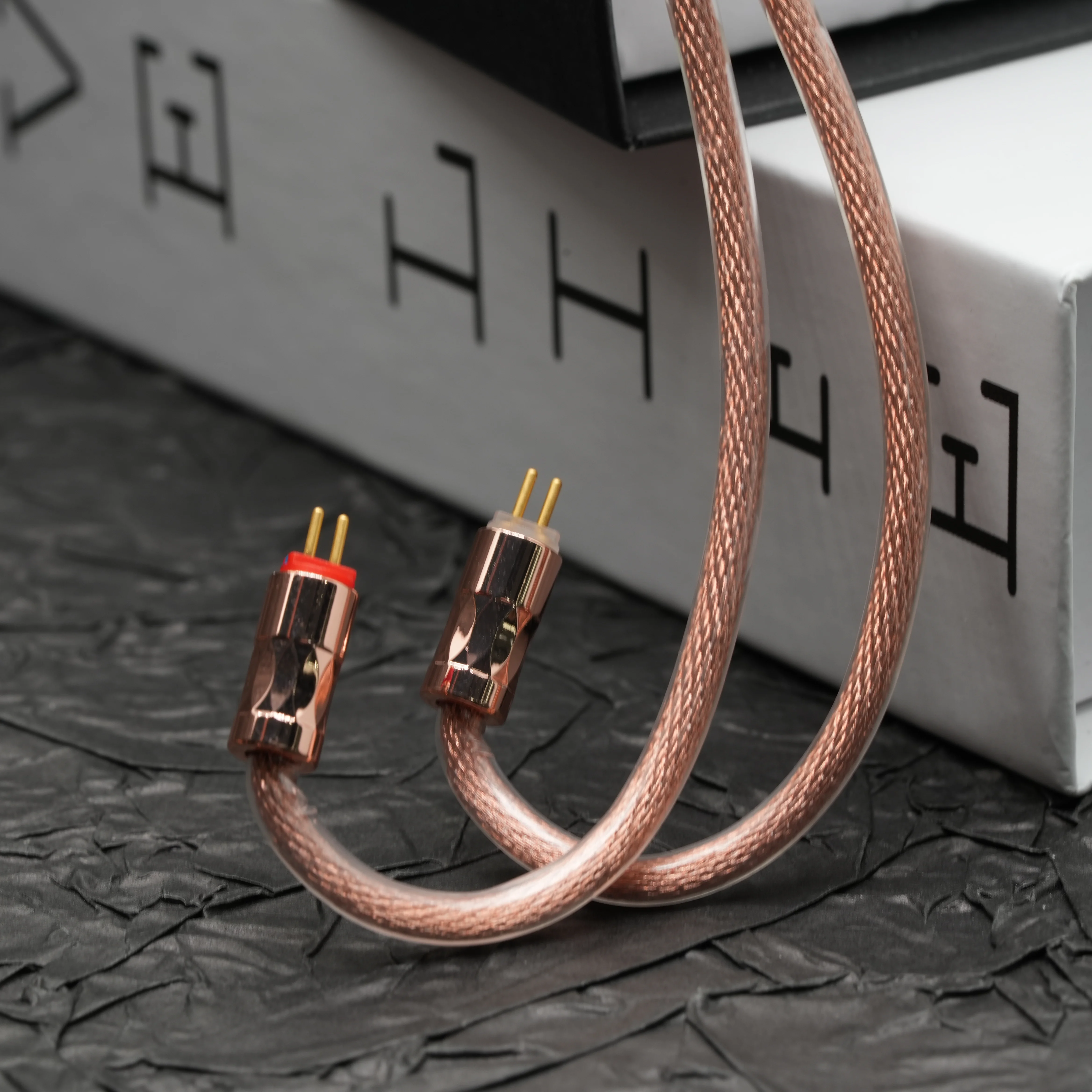XINHS 2-Core Braun Kupfer Silber Gemischt Koaxial HIFI Kopfhörer Upgrade Kabel 0,78mm MMCX Für TINHIFI T3 Plus IEM – Detail 3