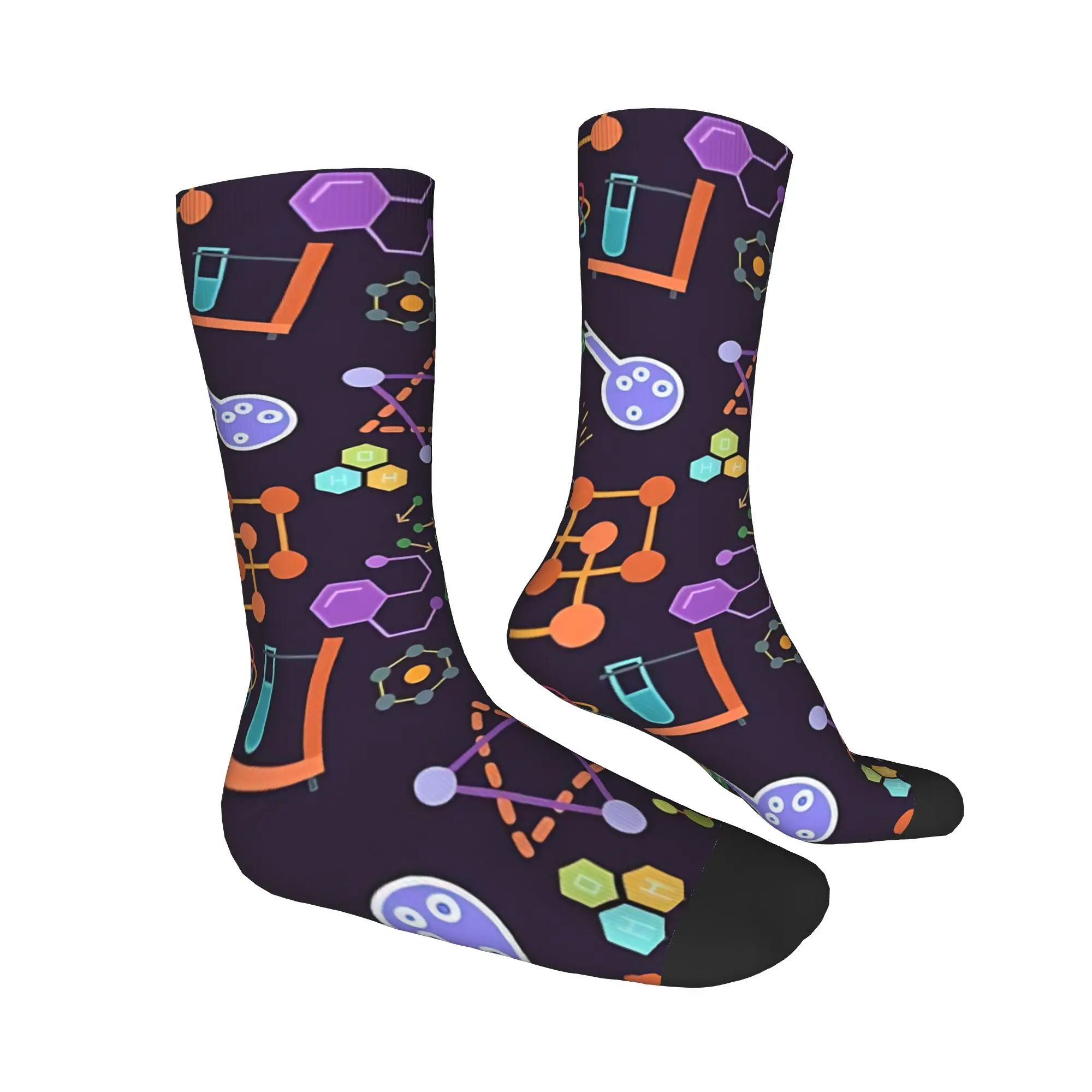 Unisex Men Socks Chemistry Science  Stockings Winter Casual Quality Socks Custom Outdoor Sports Anti Skid Socks