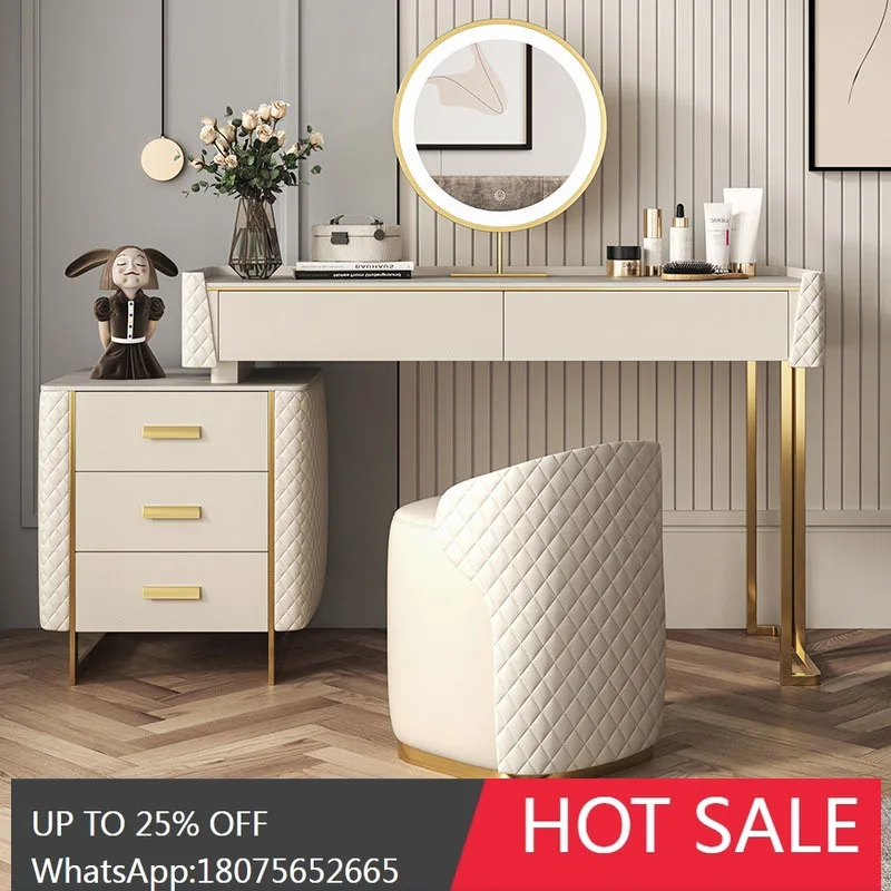 SGF Dressing Table Bedroom Light Luxury Internet Celebrity Makeup Table Integrated Modern Simple