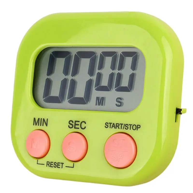 Small Timers Digital Large Display Countdown Small Timers With Magnetic Back Portable Egg Timer Stopwatch With Bracket For