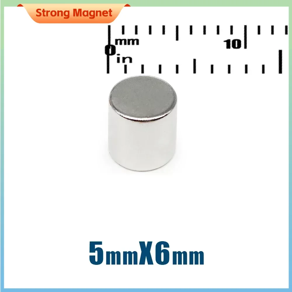 

50/100/200/500PCS 5x6mm Mini Disc Super Strong Search Magnet Small Round Neodymium Magnets N35 Fridge Magnetic Sheet 5*6mm