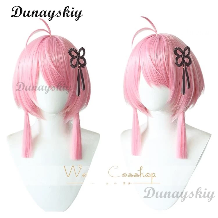 Game Wuthering Waves Taoqi Cosplay Wig Pink Short Hair Braids Havoc Natural Resonator Jinzhou Halloween Party Women Accessory