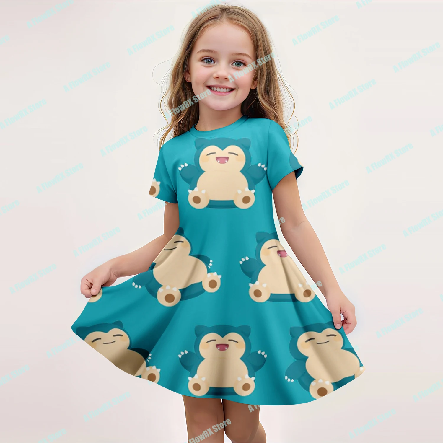 

Pokémon 3D Printed Short-sleeved Dress Ideal for Casual Outdoor Suitable for Men Women, Adults & Kids Breathable Comfortable