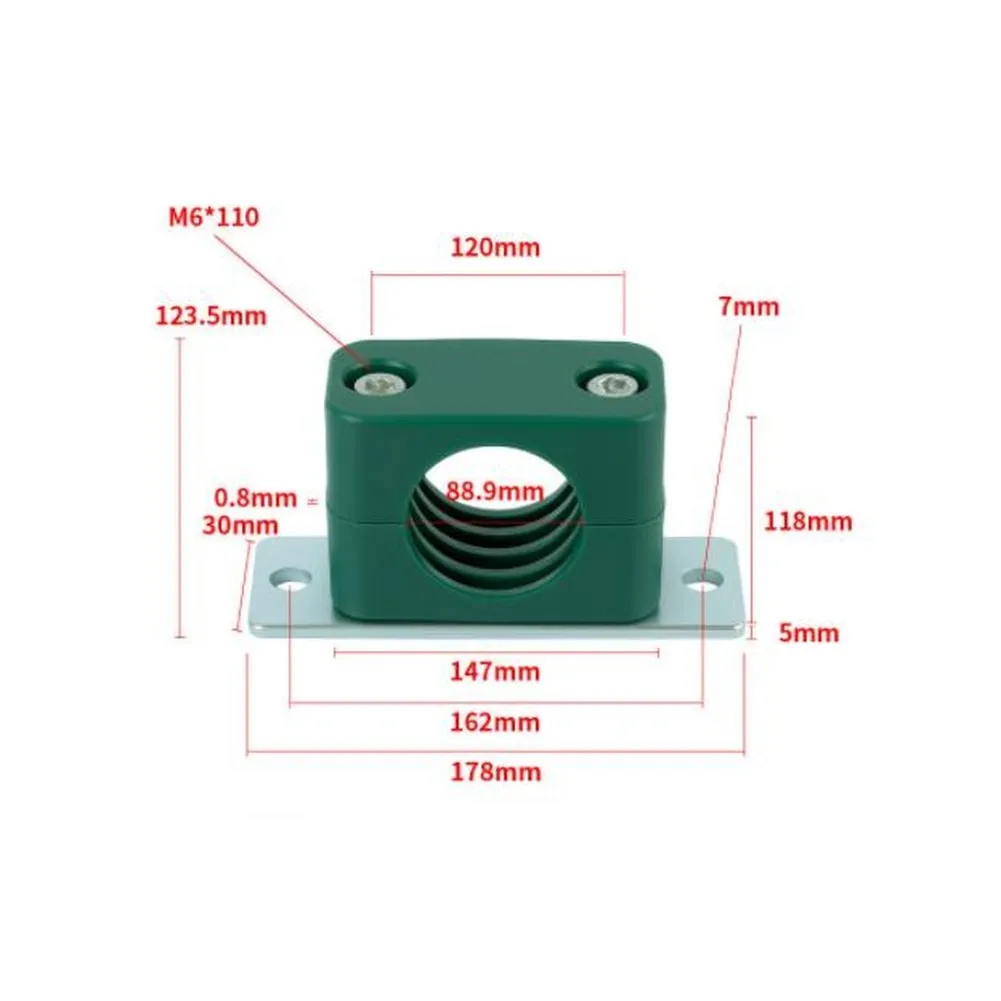 For Securing Pipelines ABS Pipe Clamp Compact Wall Mount Bracket Pipe Clamp Conduit Fastener Robust Construction
