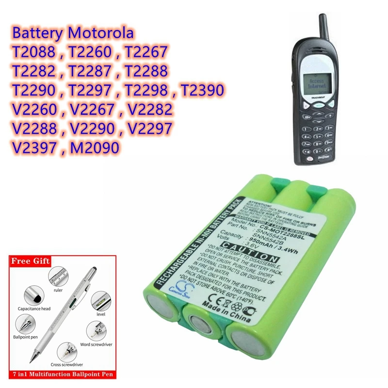 Battery for Motorola T2088,T2260,T2267,T2282,T2287,T2288,T2290,T2297,T2298,T2390,V2260,V2267,V2282,V2288,V2290,V2297,V2397,M2090