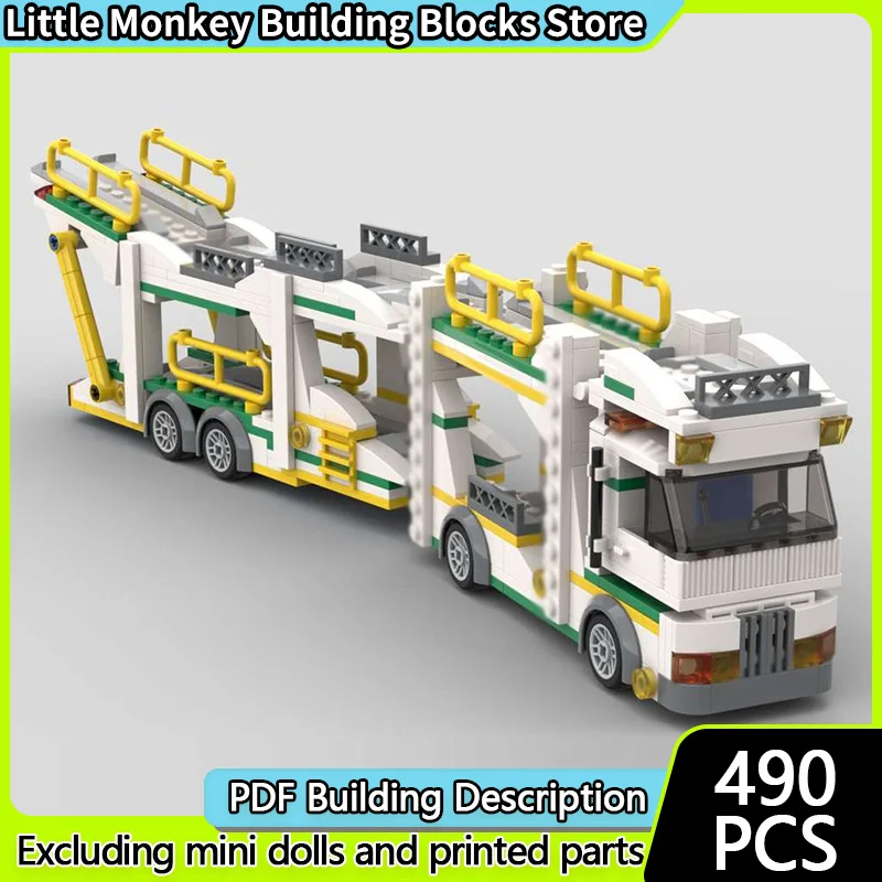 

City Car Model MOC Building Bricks Classic Car Transport Truck Modular Technology Children Holiday Gifts Assemble Toys Suit