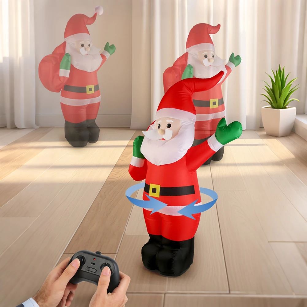 

Электрический надувной Санта-Клаус на радиоуправлении, гигантский Санта-Клаус на пульте управления, электрическая игрушка для детей, рождественский подарок для детей