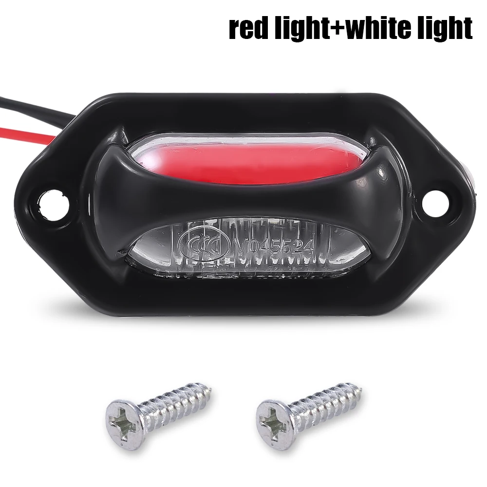 10Pc 12V 24V LED 번호판 빛 크롬 번호판 빛 오토바이 RV 캐러밴 트럭 트럭 트레일러 플레이트 조명