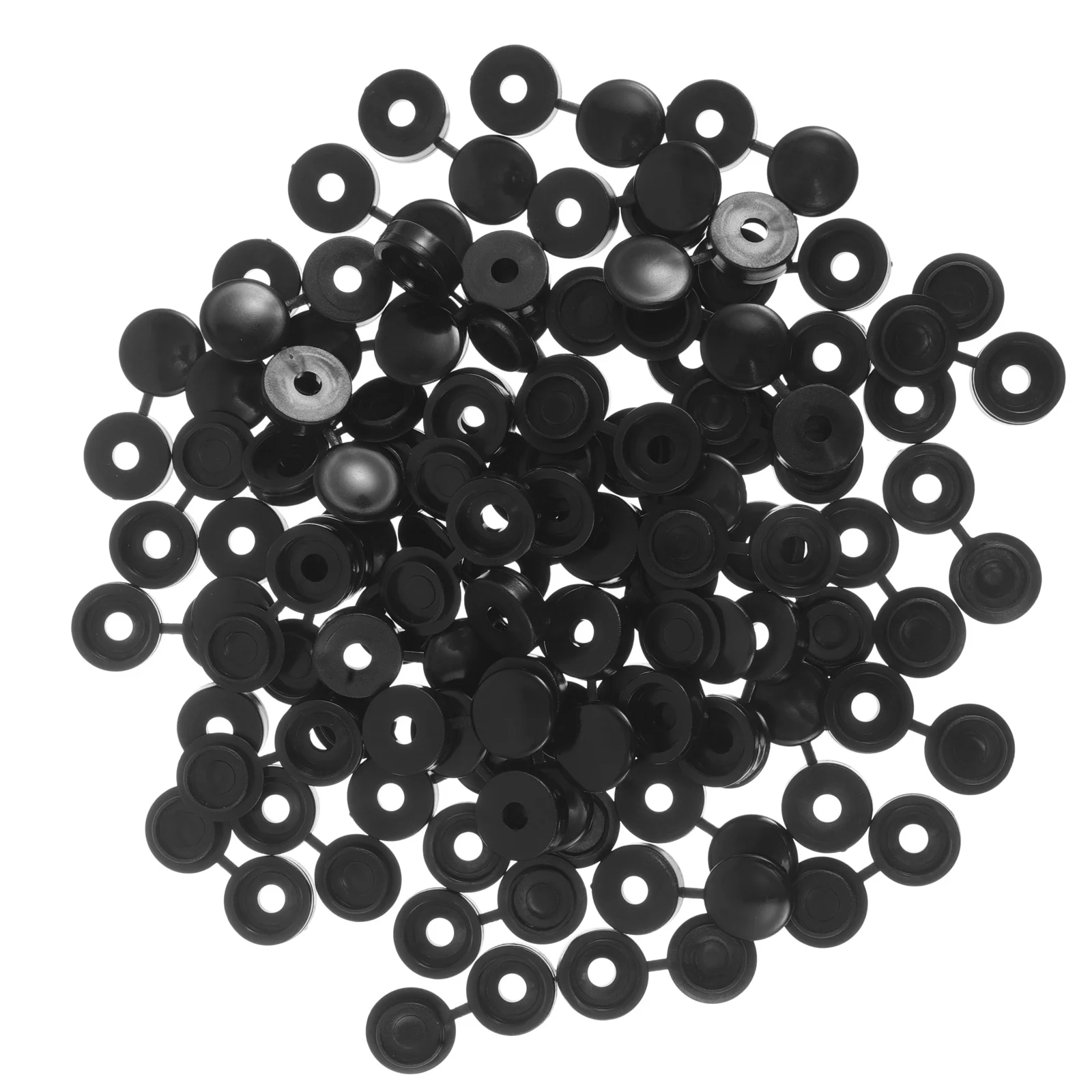 

100Pcs Screw Cap Covers Plastic Hinged Folding Shutter Snap Washer Protective Decorative Covers for Auto Screw Head Protection