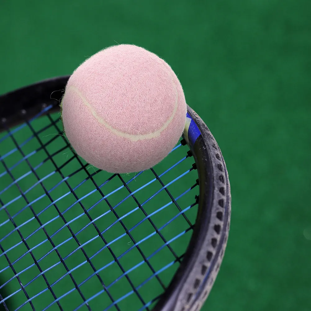 

6Pcs Pink Playground Tennis Balls Soft Rubber Elastic Beginner Training Balls for Girls Youth Practice Starter Training