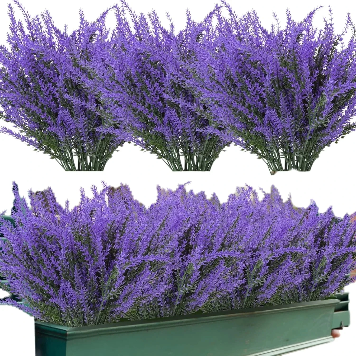

6Pcs Artificial Plant Lavender Wedding Bouquet Home Room ParterrOutdoor Garden Yard Festival Decor DIY Gift Box Photography Prop