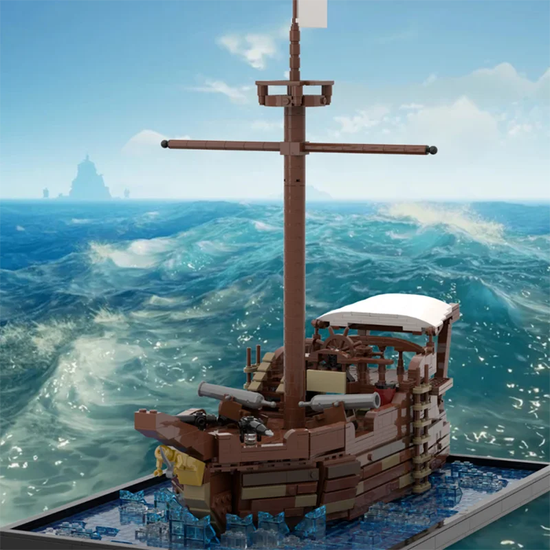 Bateau de guerre modèle Moc briques de Construction modulaires Pirate voilier modèle technologie blocs noël bricolage jouet Construction cadeaux