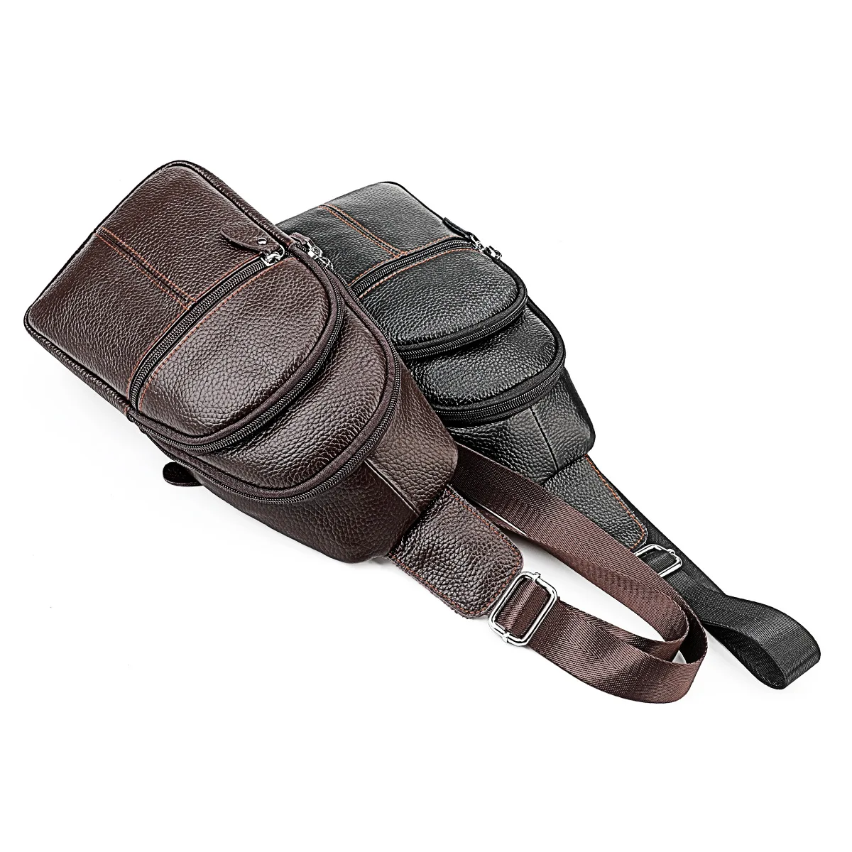 

Мужская нагрудная сумка из натуральной кожи, унисекс, повседневная наплечная сумка-слинг из воловьей кожи, маленькая модная мужская сумка-мессенджер