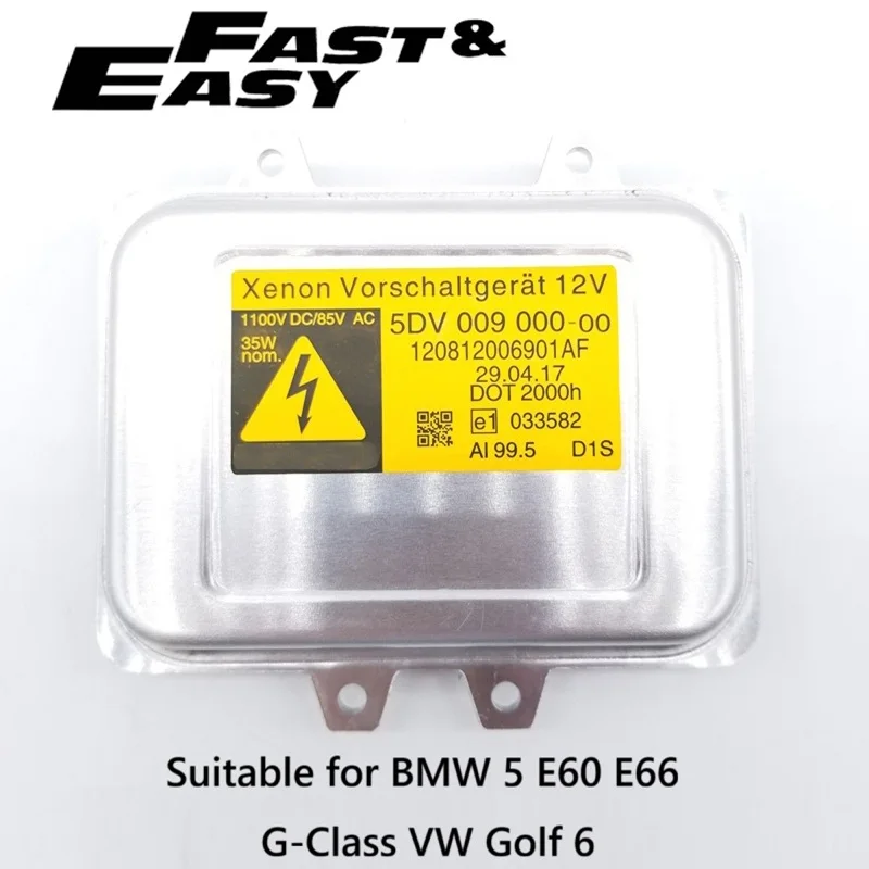 Aftermarket New 5DV009000 5DV 009 000 00 D1S D1R HID Xenon Ballast Starter Block Control Unit for BMW E60 E66 G-Class VW Golf 6