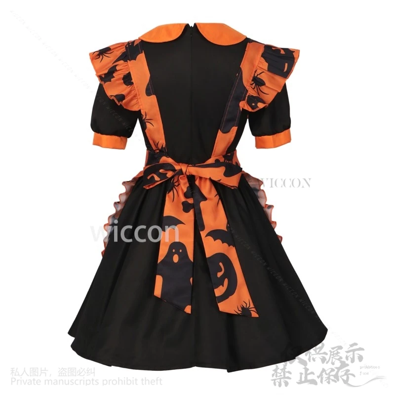 2024 Halloween Cosplay Vampire Pumpkin Lolita Lovely Costume Maid Sexy Ladies Anime Show Dress Carnival Party For Adult Women