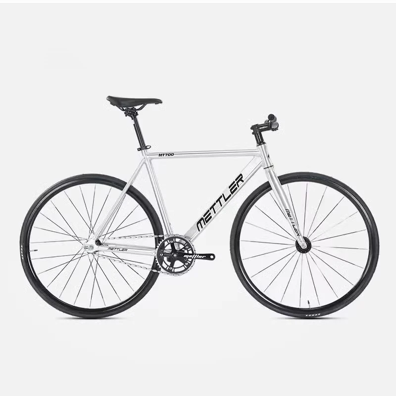 Single Speed Bicycle Fixed Gear Bike Fixie Aluminum Alloy Frame 700C Wheels Racing Training Commuting Cycling Customizable