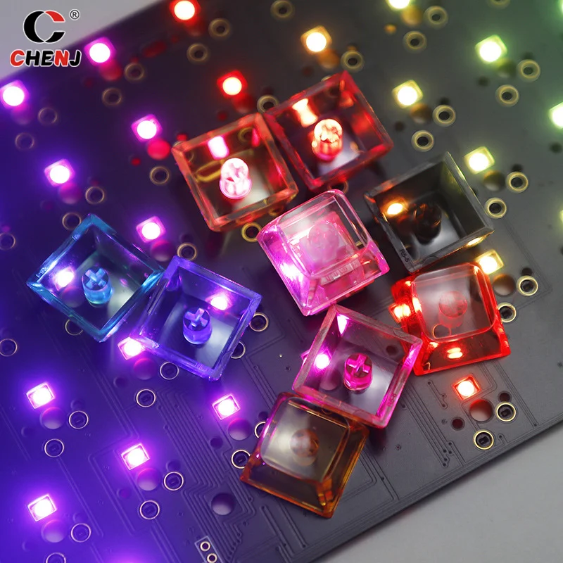 Capuchons de clavier mécanique en cristal transparent, capuchons de clavier Gamer, commutateurs Mx, XDA 2, recommandé, 9.3mm, 1PC, 2 touches