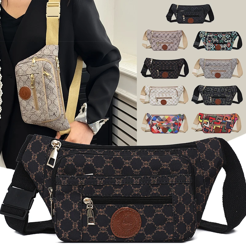 حقيبة خصر عصرية، سحاب للإغلاق، مناسبة للأنشطة الخارجية، حقيبة رياضية كروس، حقيبة كتف كاجوال، متعددة الطبقات ج