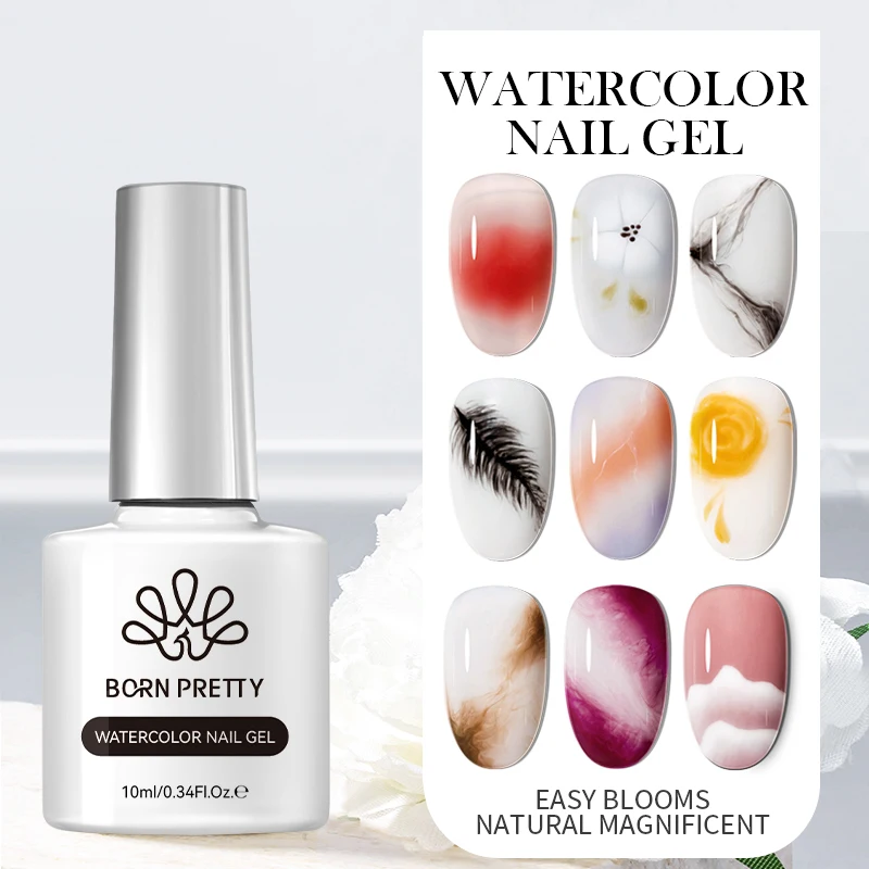 BORN PRETTY 10ml Clear Bloom Gel Nail Polish UV/LED Blossoming Soak Off Marvel Gel Glue For Spreading Effect Marble Gel