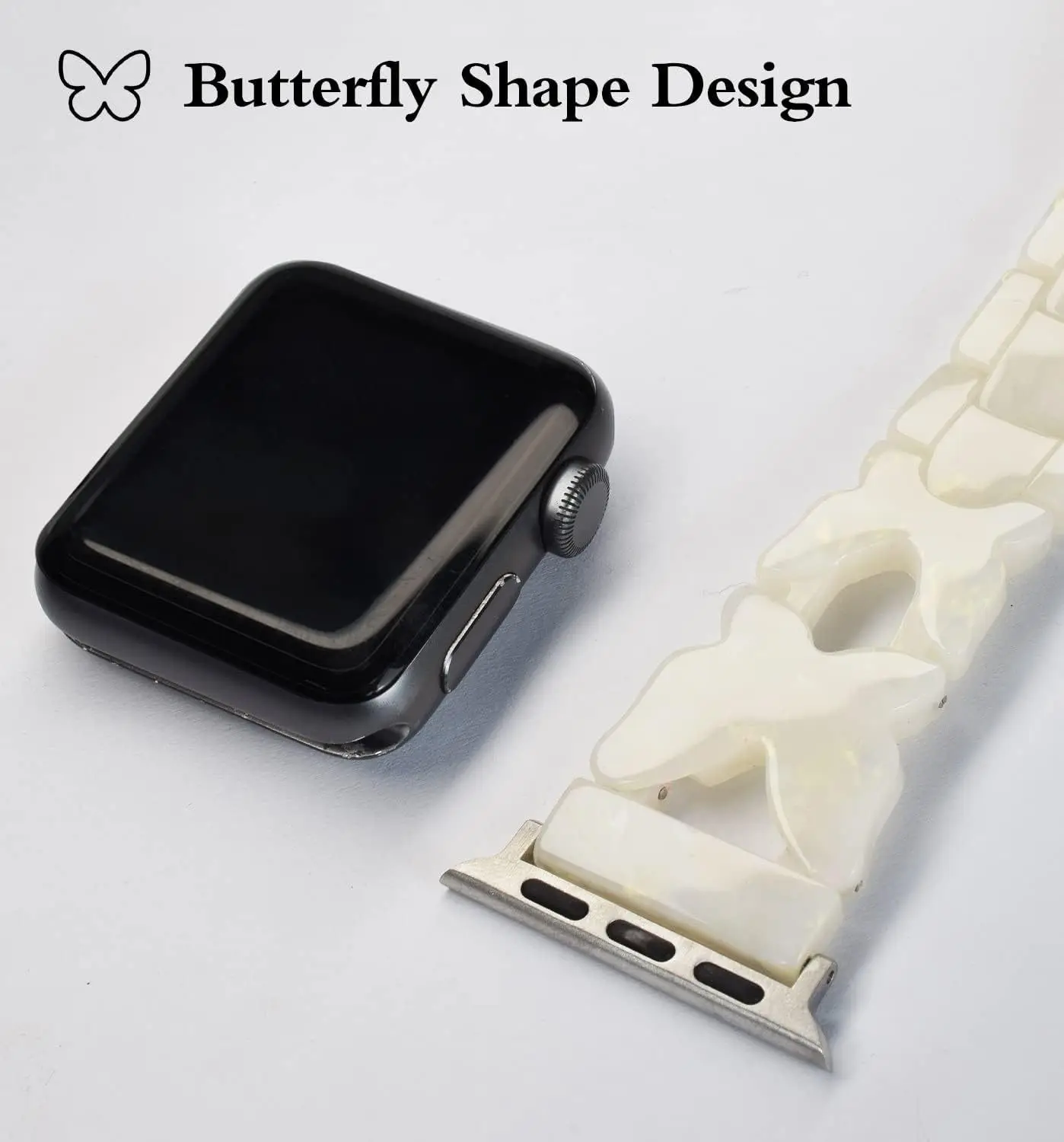 Suitable for Apple Watch8 Ultra Apple Resin Strap Butterfly Chain IWatch Strap Cross border New