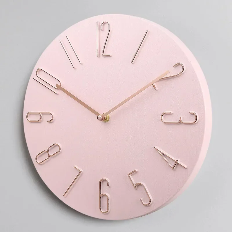 Silent Wall Clock Creative Modern Quartz Clock Living Room Decoration 8inch Digital Scale Wall Clocks Home decoration