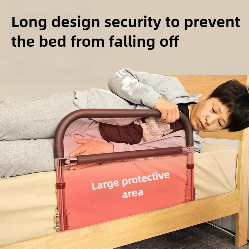 ‌Bed Assist Rail‌ Foldable Elderly Safety Handle with Non-Slip Grip Adjustable 18-25in Height Steel Frame for Hospital Home Use