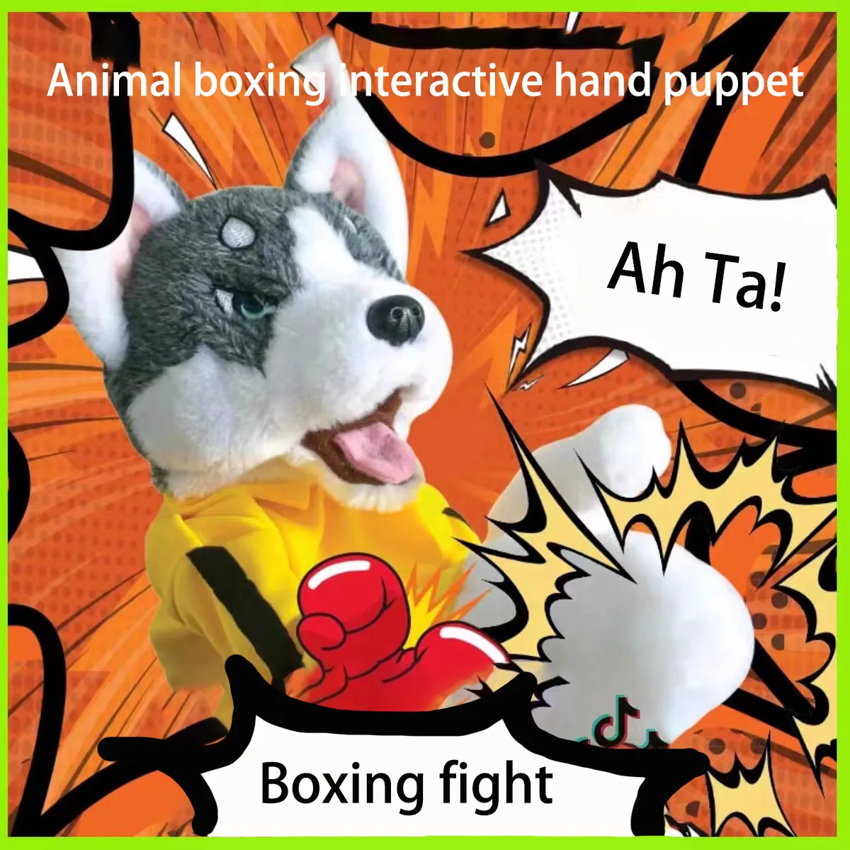 Kawaii มวย Husky หุ่นมือตุ๊กตา Kung Fu Husky ถุงมือตุ๊กตาเกมของเล่นนักมวยหุ่นมือหุ่น Action Interactive ของเล่นของขวัญ