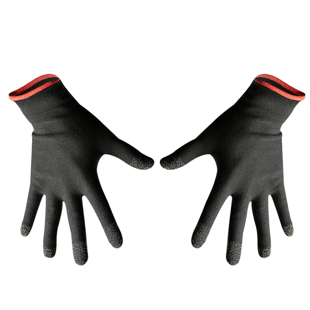 1Pair Touchscreen Game Gloves Ultra-Thin Breathable Sweat-Absorbing Non-Slip Mobile Phone Gaming Gloves for Indoor Outdoor Use