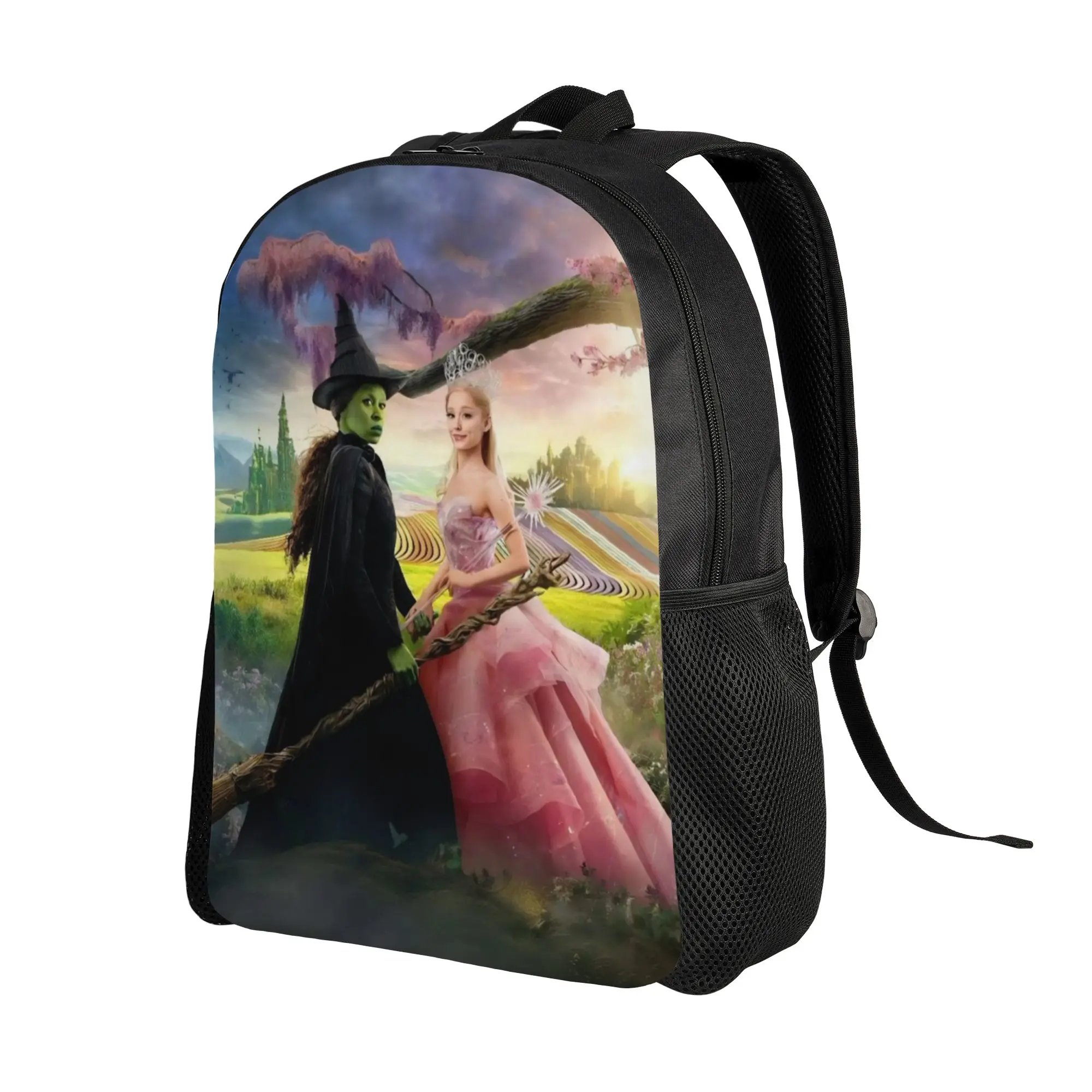 Wicked Movie Fashion Backpack Lightweight High School Business Elphaba Glinda Daypack for Men Women Laptop Shoulder Bag