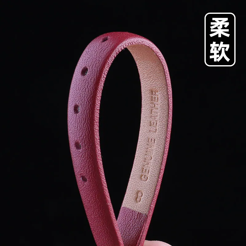 女性用ソフトレザーウォッチストラップ,カーフレザーブレスレット,Flaagamo f43030017 f43020017,8mmに適しています