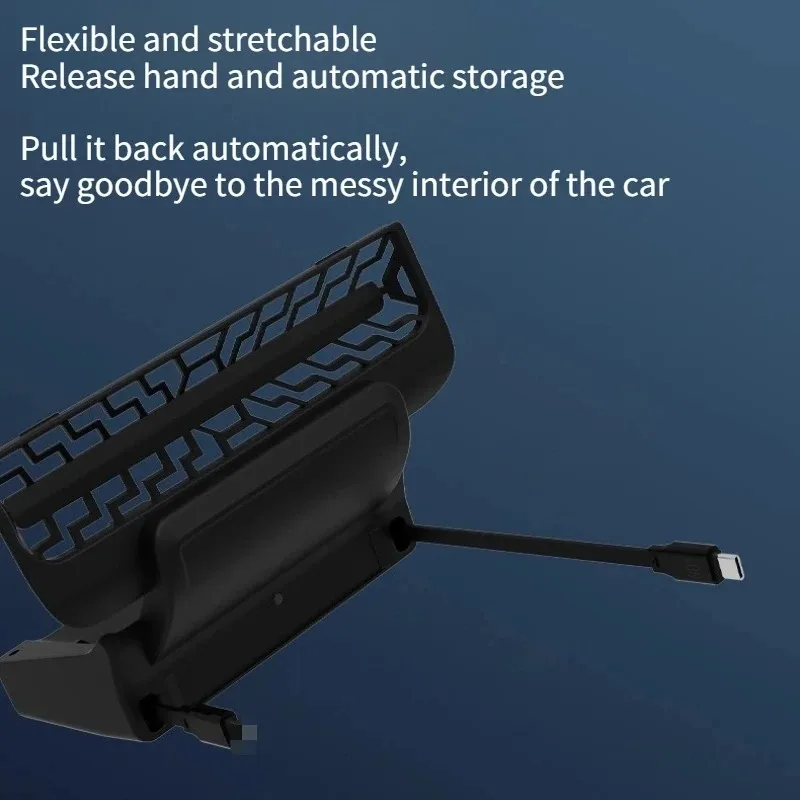 For Tesla Model 3 Y Highland Juniper 2026 Rear Air Vent 27W Quick Charger USB Shunt HUB Intelligent Docking Station Car Decor