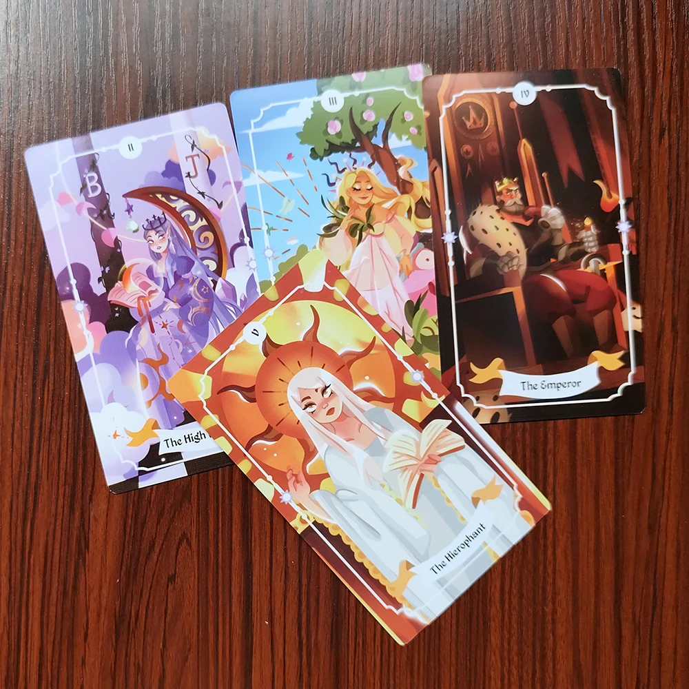 12x7cm An enchanting 78-cards Тarot Deck, designed with magical and charming witchy illustrations  with Guide Book