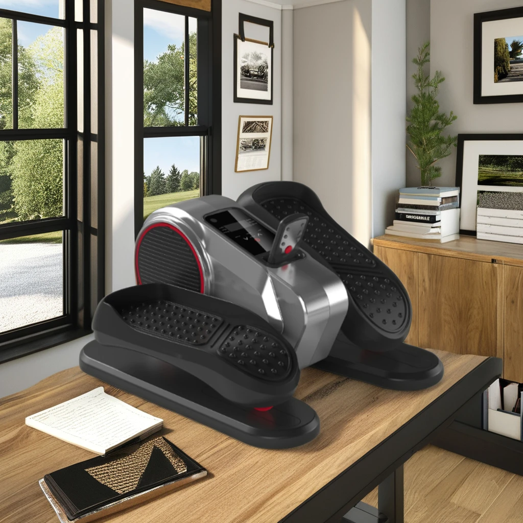 

Portable Mini Electric Cross Trainer Home Use Electronic Stepper Exercise Machine for Leg Rehabilitation Home Elliptical Bike 1