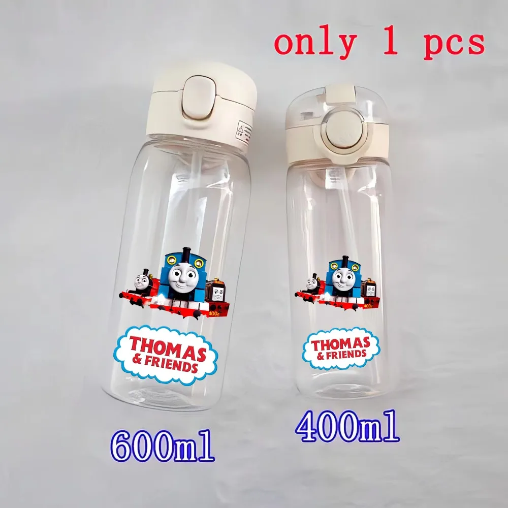 Thomas 400/600ml butelka do picia wody Flip-top ze słomkowym kubek termiczny prezent urodzinowy dla dziecka dla dzieci