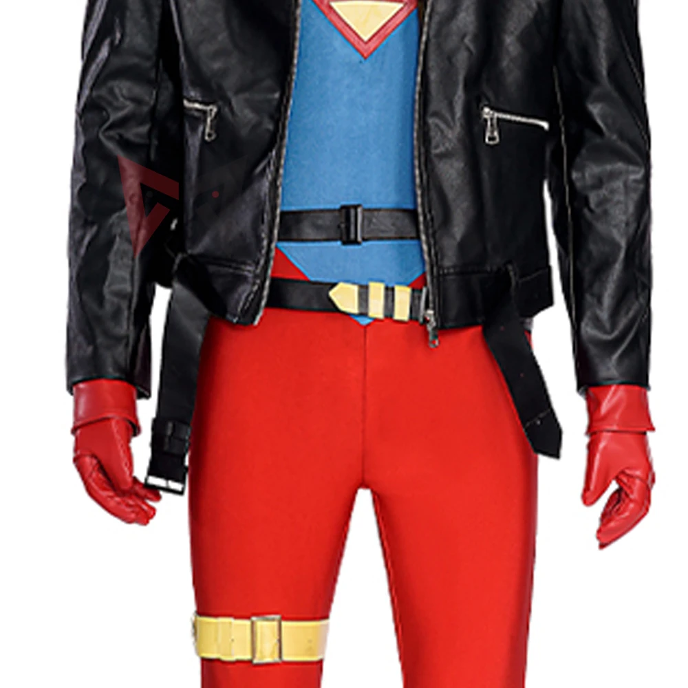 Nieuwe Kent Conner Cosplay Kostuum Jumpsuit Jas Glazen Laarzen Om Te Kiezen Voor Super Boy Mannen Op Maat Gemaakt