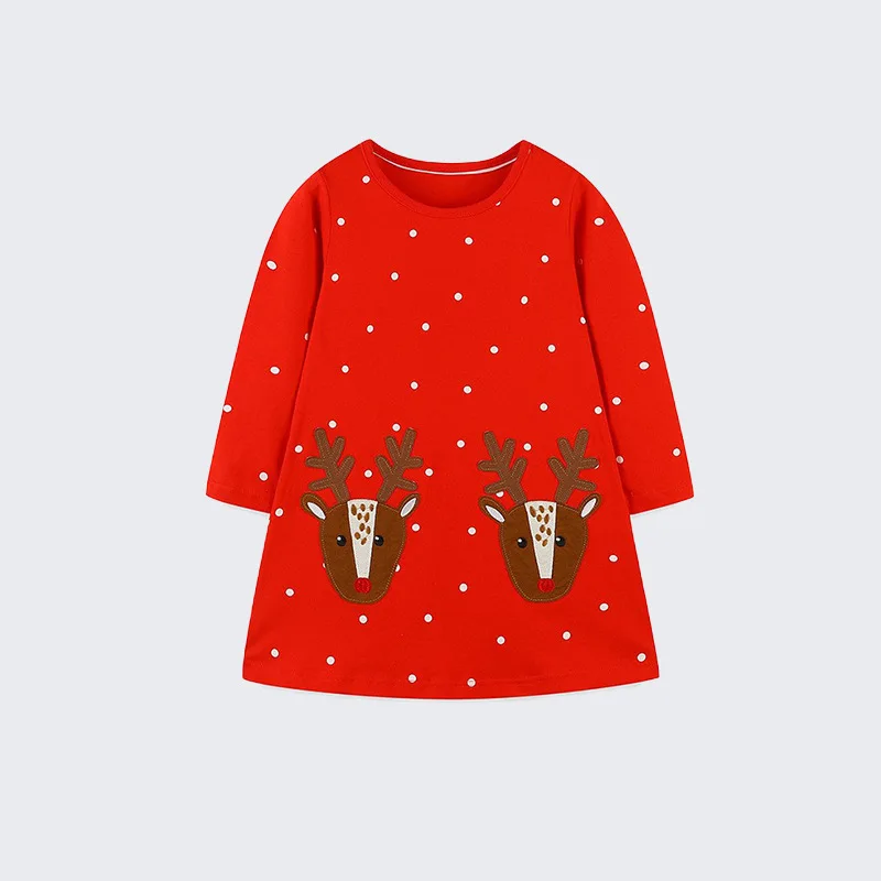 

Christmas Knitted Girls Dress Children's Long Sleeve Dress Autumn children's long-sleeve dress