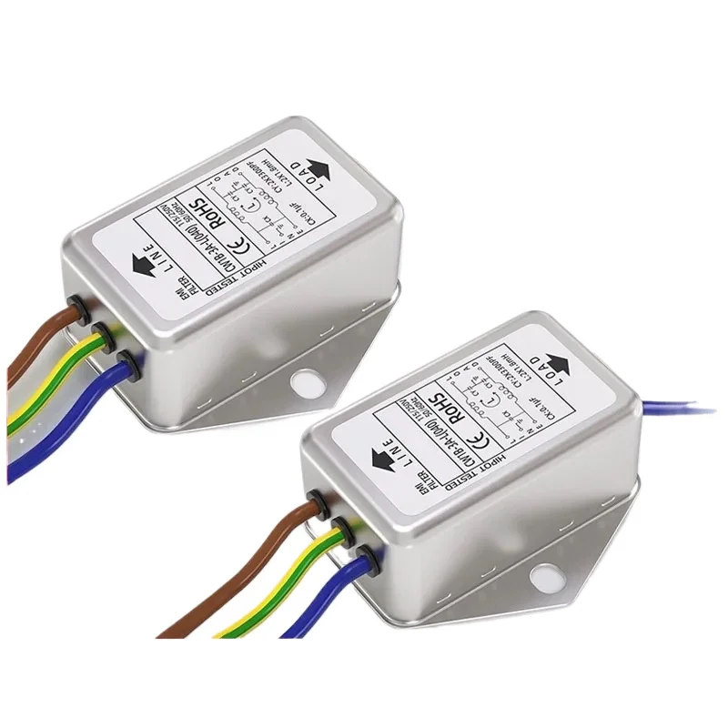 Single-phase Power Filter CW1B-3/6/10A-L(040) with Wire Audio Audio Purifier AC EMI Interference CW1B-6A-L(040) CW1B-10A-L
