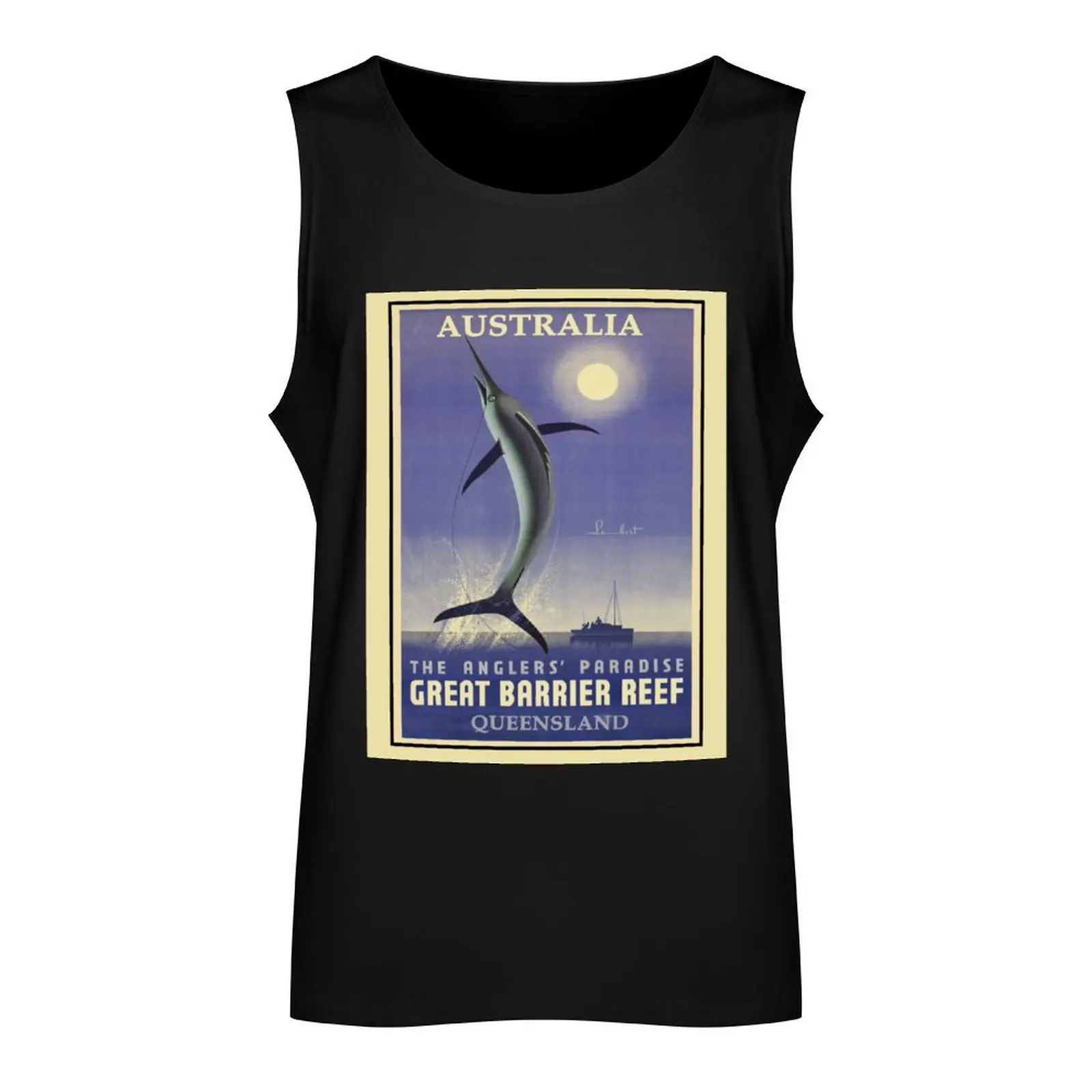 Great Barrier Reef Queensland Australia Tank Top gym Men's t-shirts Sleeveless men Body man Vest