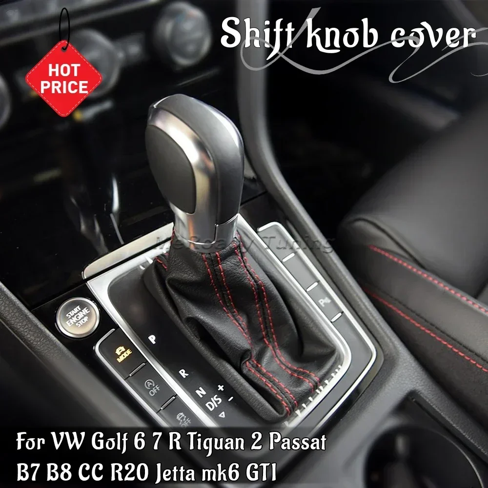 Chrome Sliver Shift Knob Side Cover Cap Lever for VW Golf 6 7 7.5 Passat B7 B8 CC R20 Jetta MK6 GLI Tiguan MK2 Interior