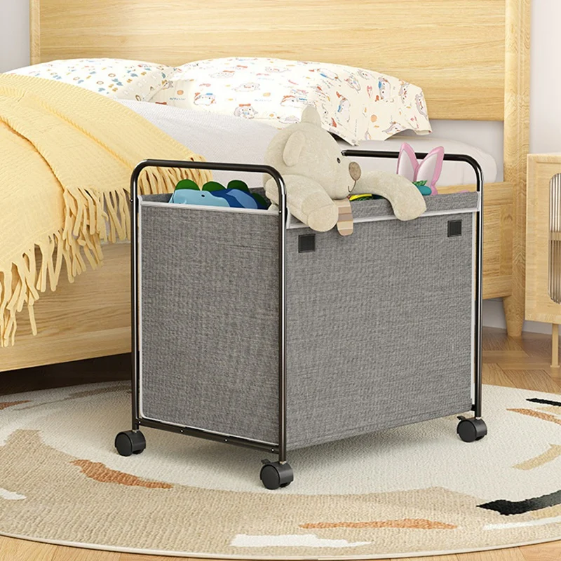 

Laundry Basket With Wheels Rolling Laundry Basket Steel Frame With Handle Household Sorting Box